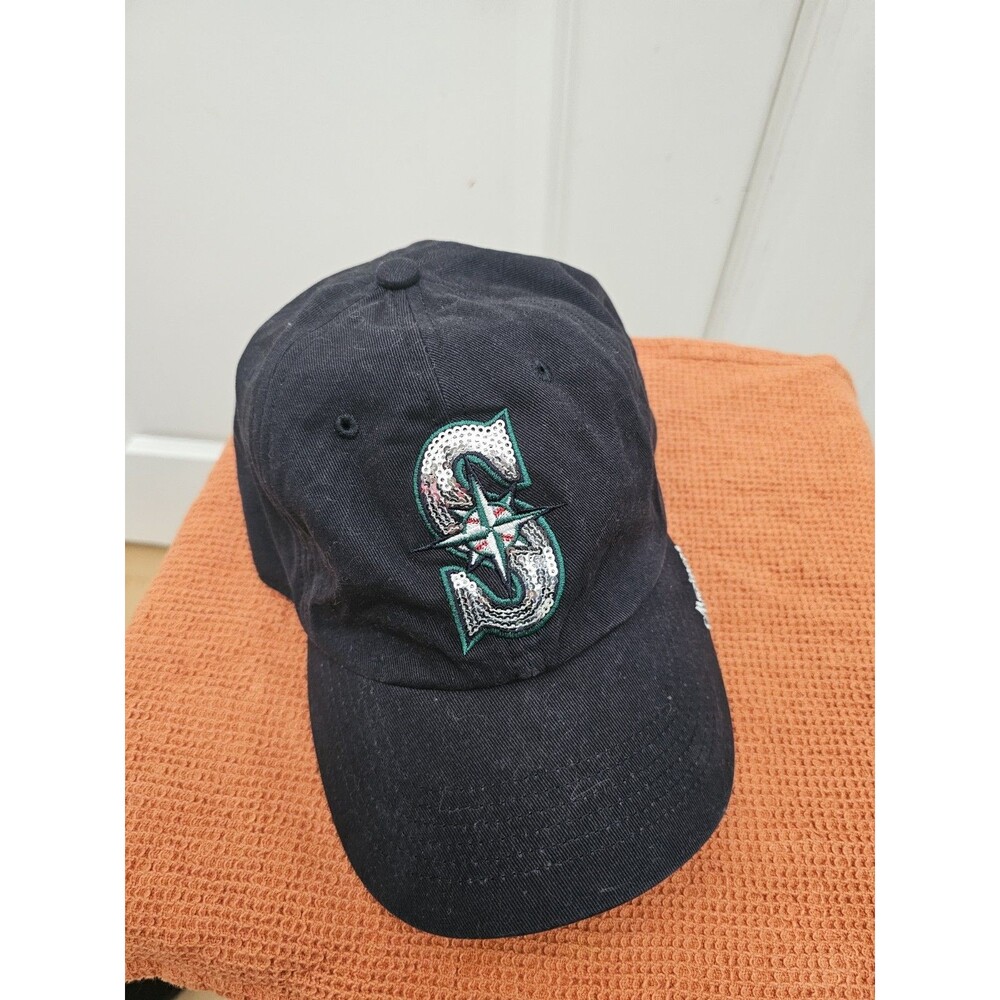 Seattle Mariners Sequin M Baseball Cap Genuine MLB Merchandise Adjustable Hat